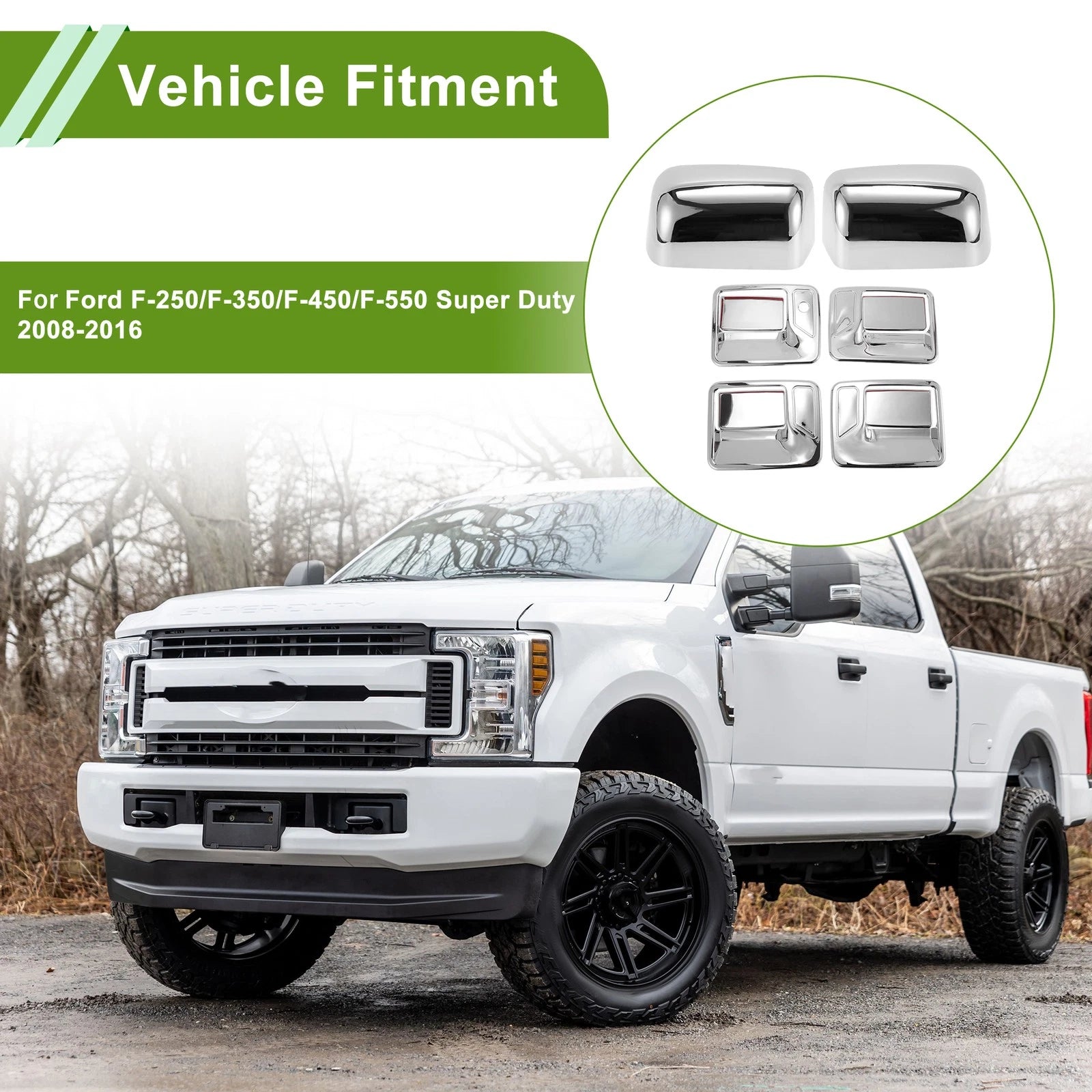 Mirror Cover Cap for Ford F-250/F-350/F-450/F-550 Super Duty (2008–2016)
