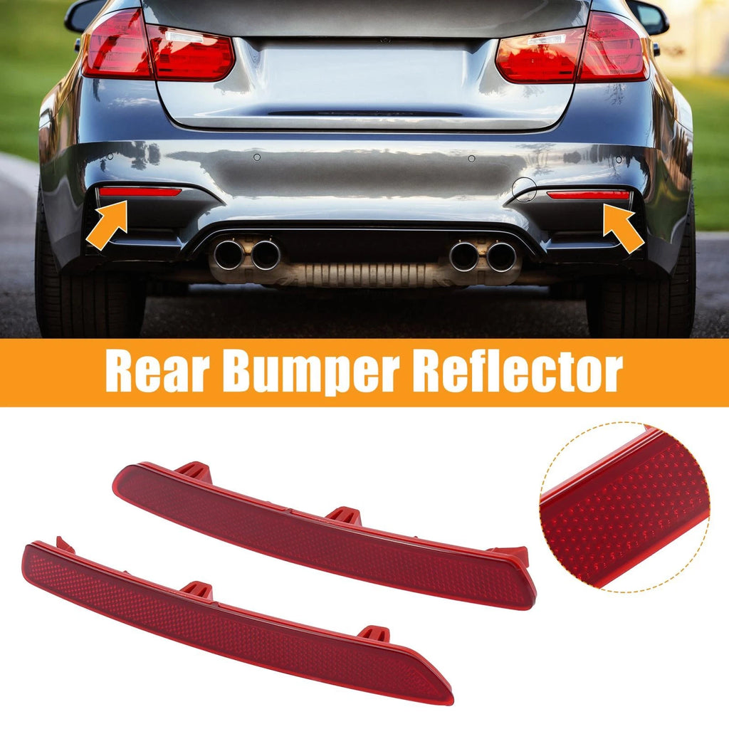 Pair Rear Bumper Reflector Strip Cover for BMW (2011–2017) 63147400207