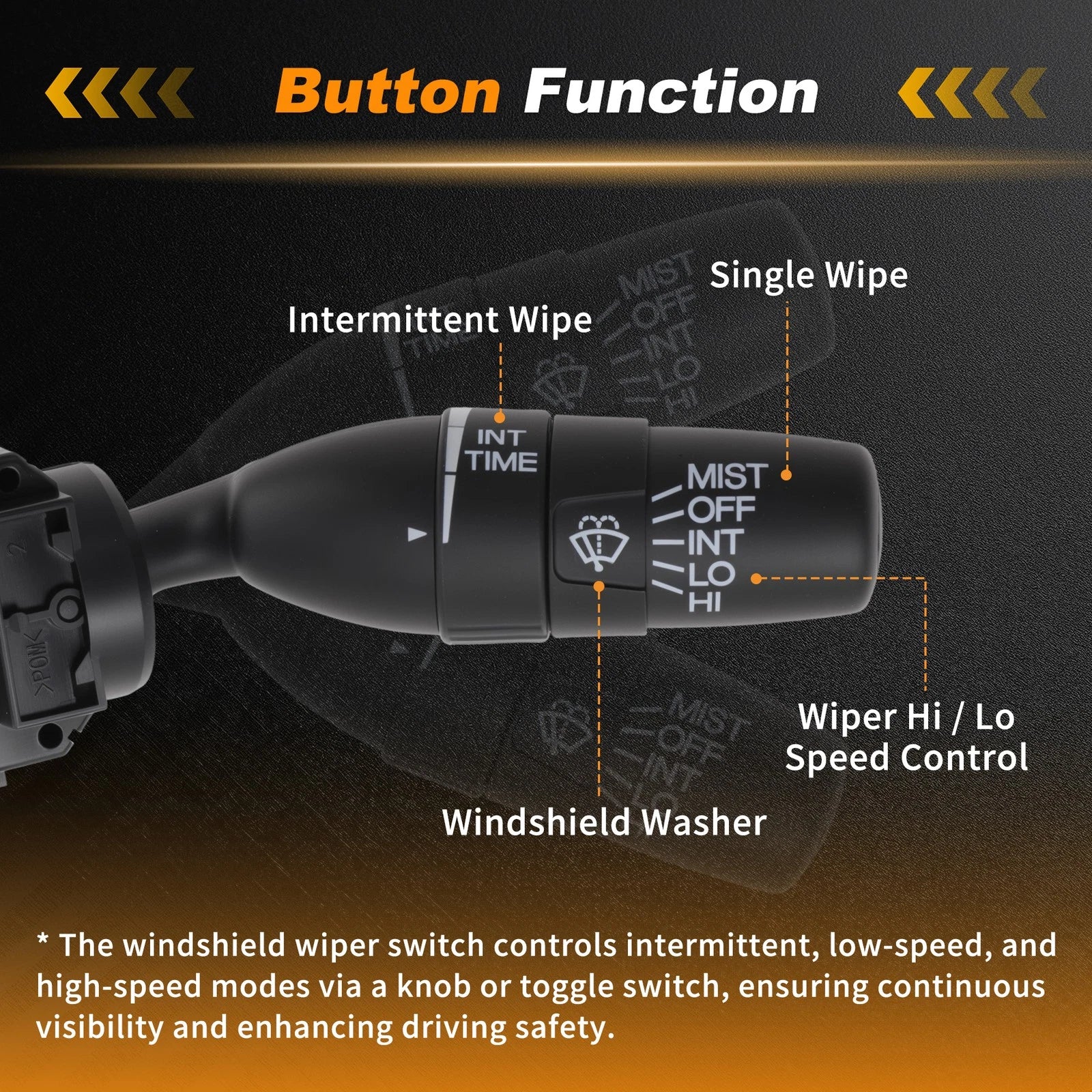 Windshield Wiper Control Switch for Honda Civic (2006–2007) No. 35256SNAA12