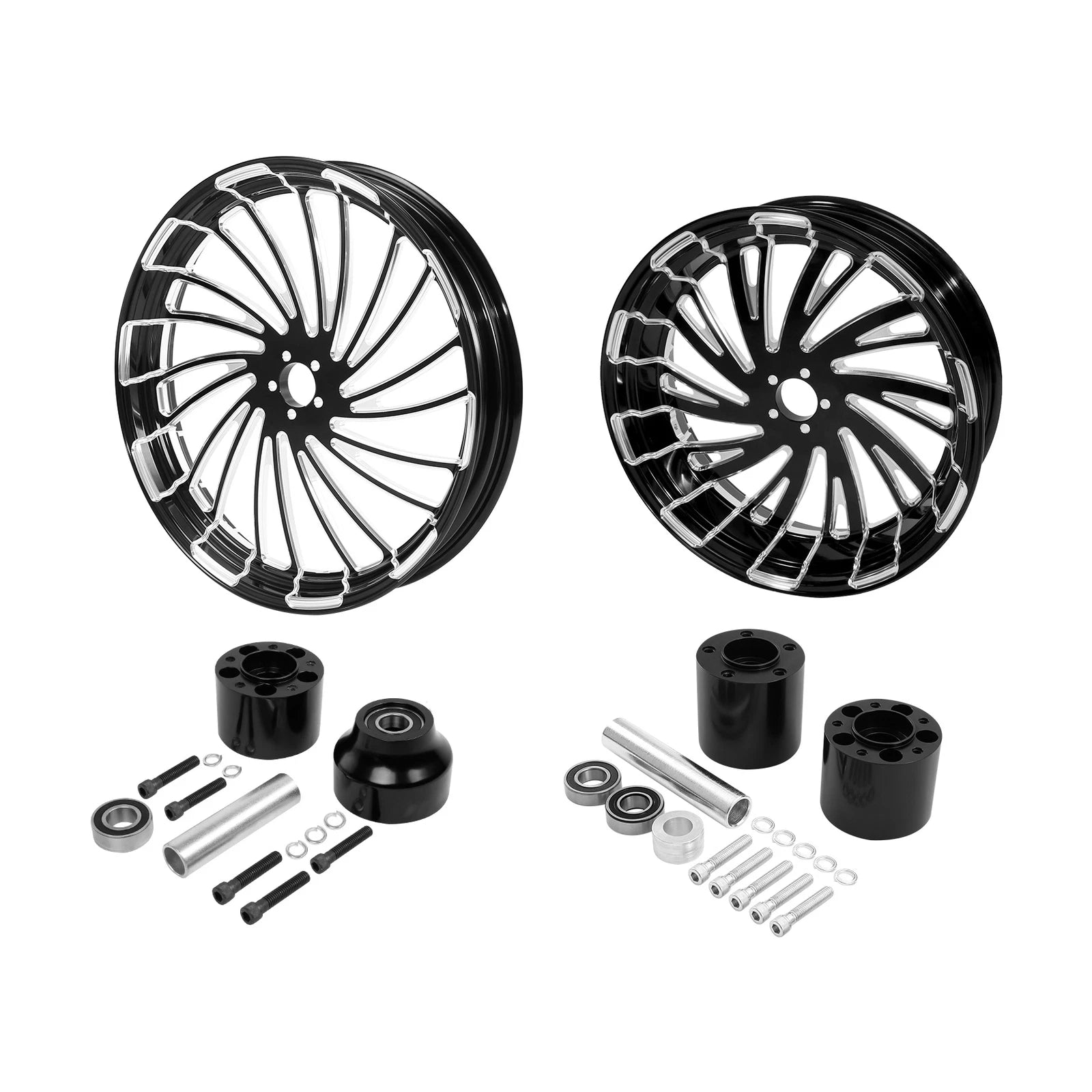 21" Front & 18" Rear Wheel Rim Hub & Pulley Sprocket for Harley Touring (2009–2023)