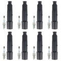 Set of 8 NGK Laser Iridium Spark Plugs & Coil Boots for W140 CL500 S420 SL500