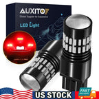 2X AUXITO 7443 Red LED Brake Tail Parking Stop Light Bulbs 7440 (N/A)
