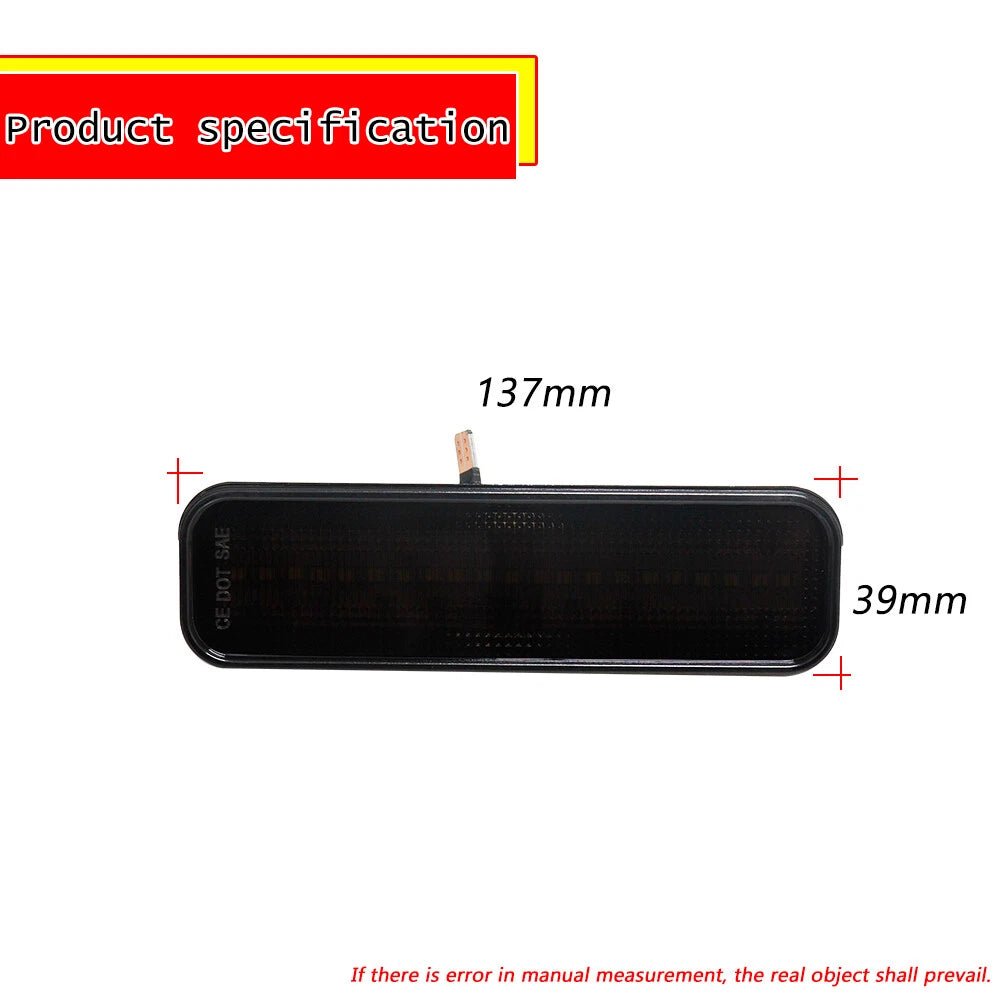 Smoked LED Side Marker Parking Lights for Chevrolet Camaro (1970–1977)