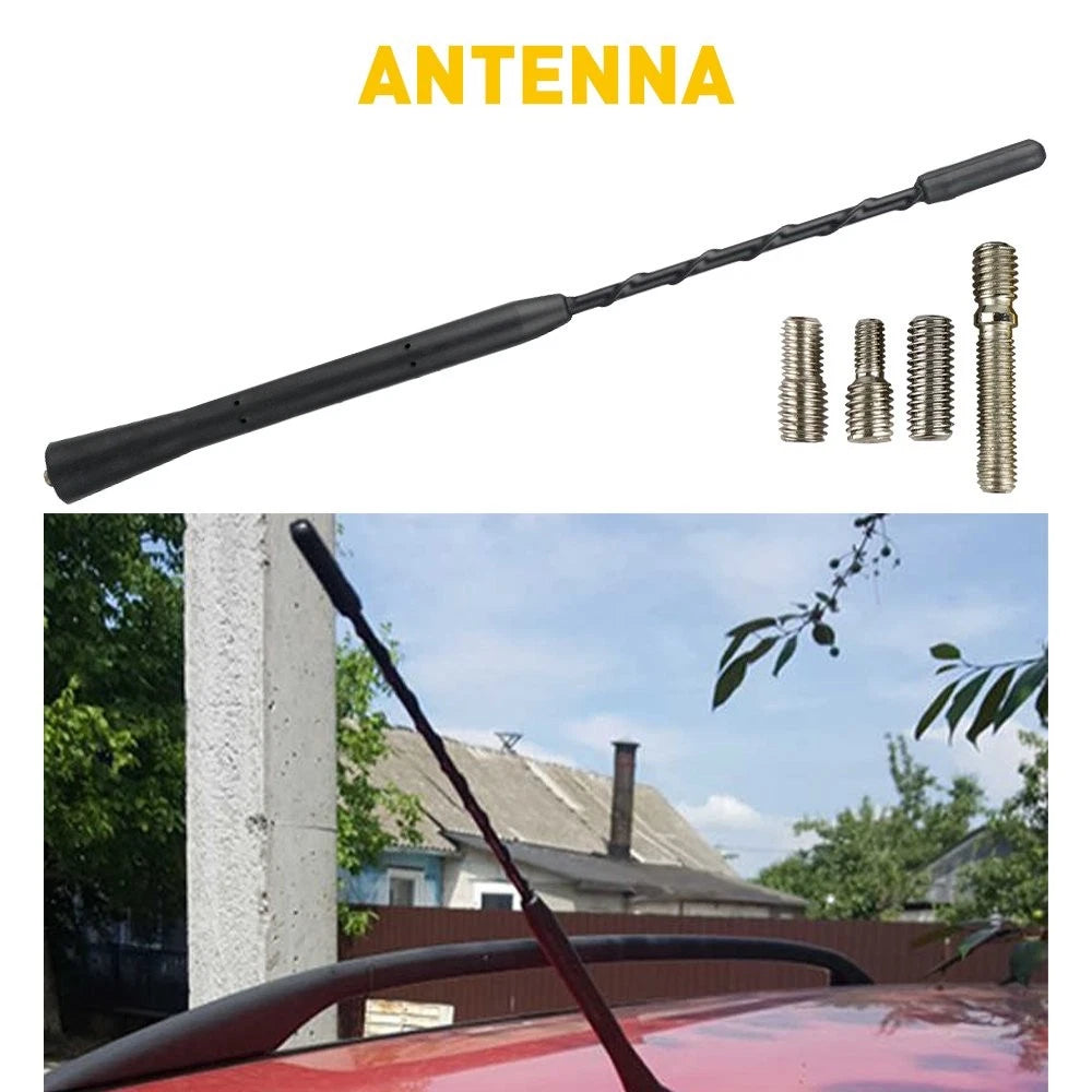 9" Short Black Antenna Mast for Chevy Silverado (2006–2021)