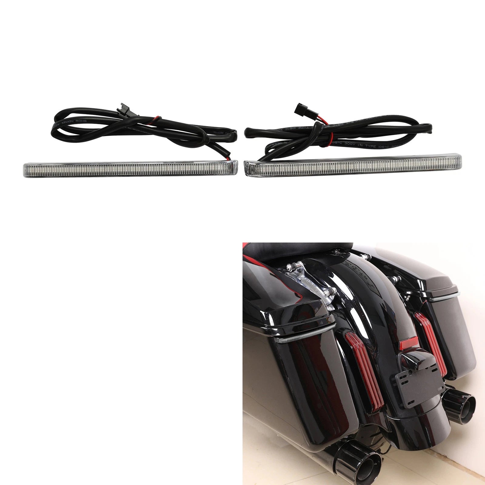 LED Saddlebags Run Brake Turn Signal for Harley Electra Glide (2014–2024)