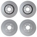 Hella Brake Rotors Kit 320mm Front 288mm Rear for Audi A4 A4 Quattro (2005–2009)