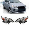 Clear Chrome Halogen Headlights for Mitsubishi Mirage / G4 (2021–2024)