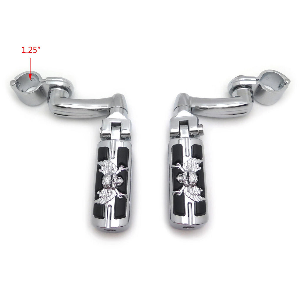 Arched FootPeg Kit for Harley XL & Yamaha Virage (1.25")