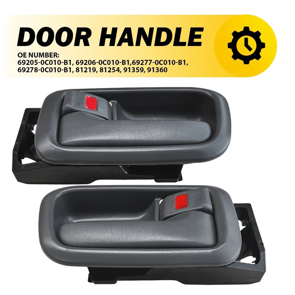 2X Front Interior Door Handle for Toyota Tundra (2000–2006) Gray