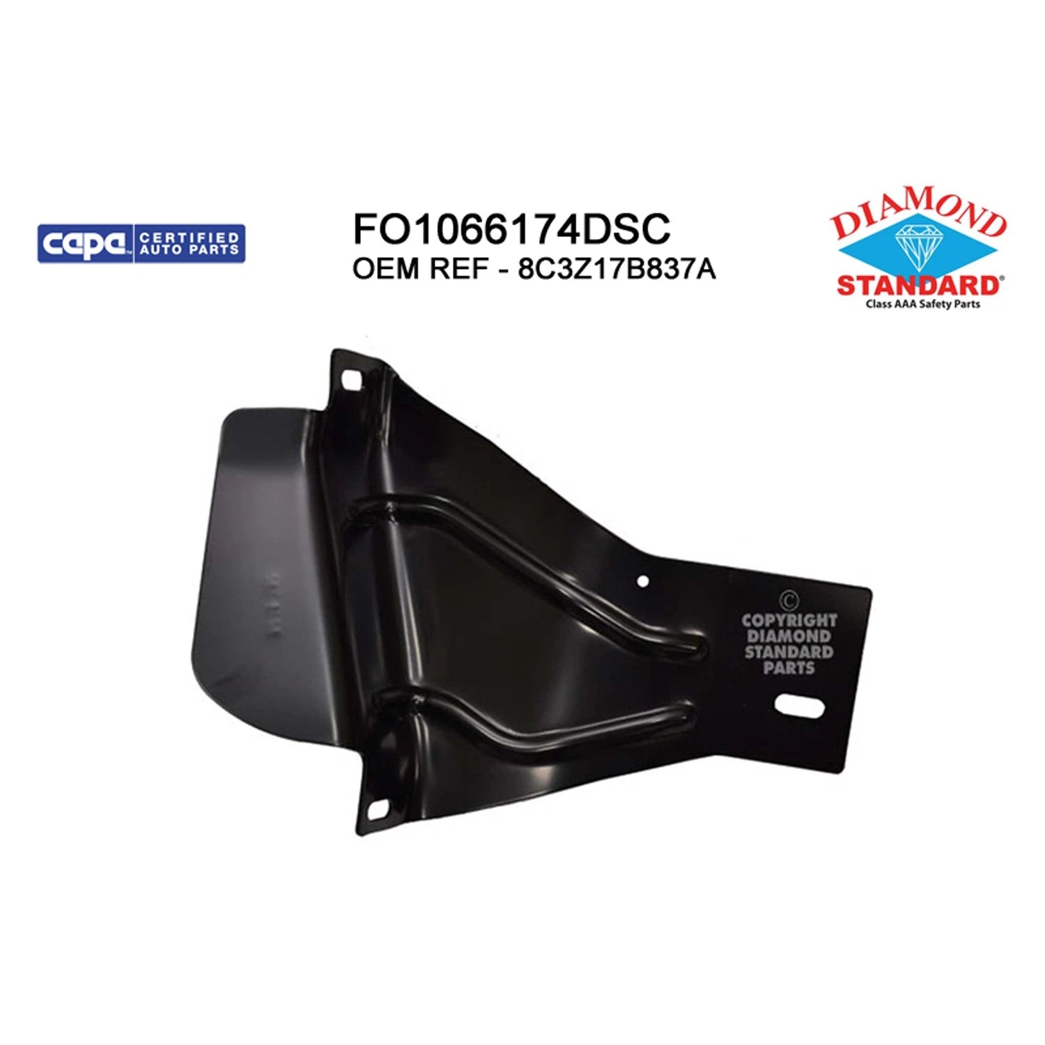 Replacement Steel Front Driver Side Outer Bumper Mounting Bracket