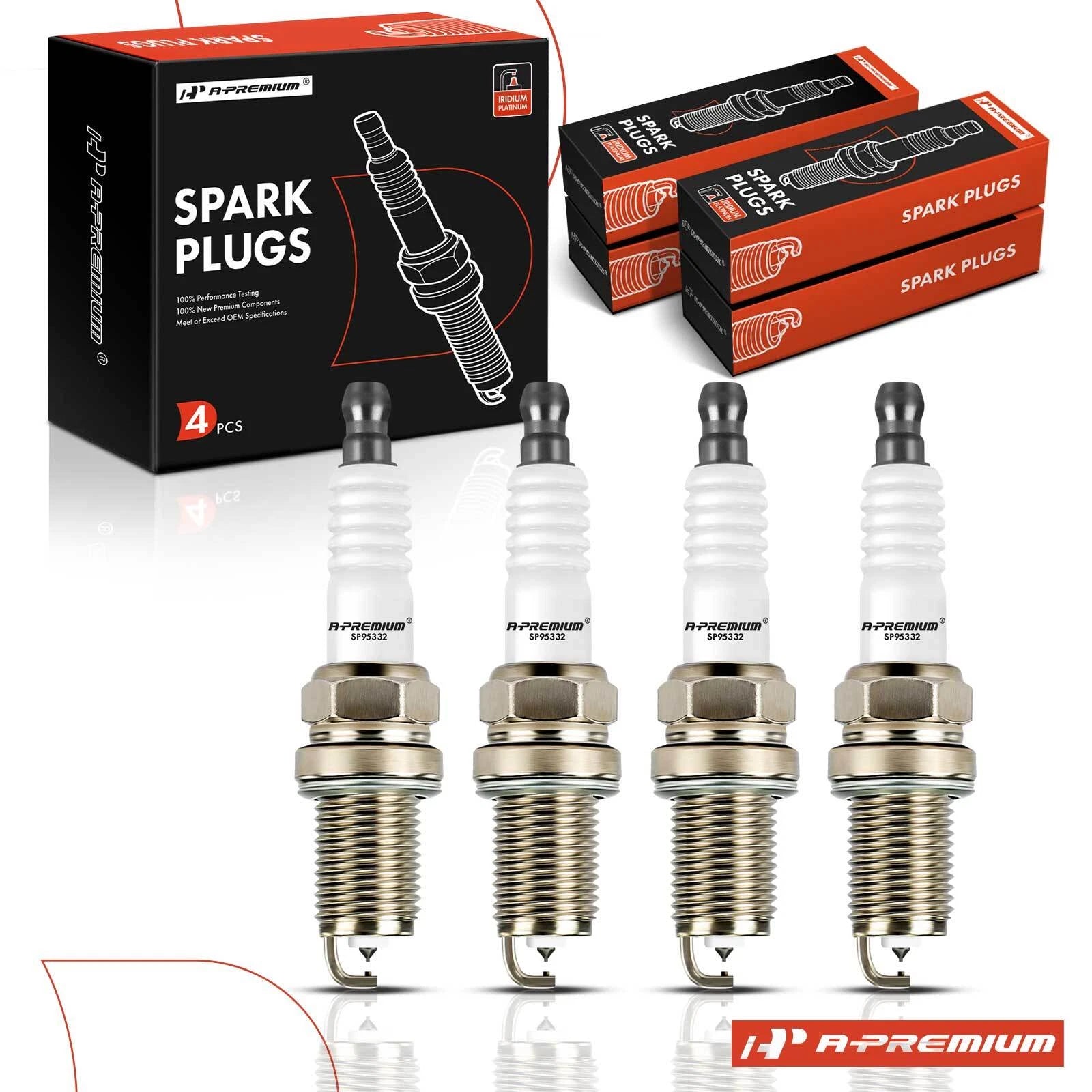 Set of 4 Iridium Platinum Spark Plugs for Jeep Compass, Dodge Journey (2009)