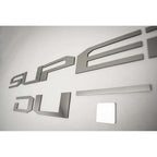 Polished Stainless Steel Tailgate Letter Inserts for 2017 Ford Super Duty