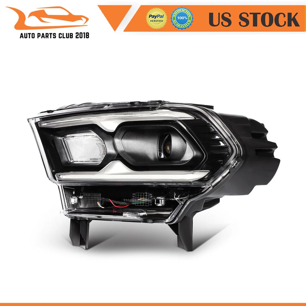 Black LED DRL Headlight Assembly for Dodge Durango (2021-2024)
