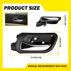 Set of 2 Front Headlight Lamp Bezel Trim for Dodge Challenger (2008–2014) Black