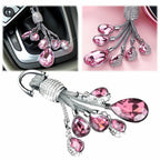 Pink Crystal Diamond Water-Drop Hanging Keychain for Ram (2011–2024)