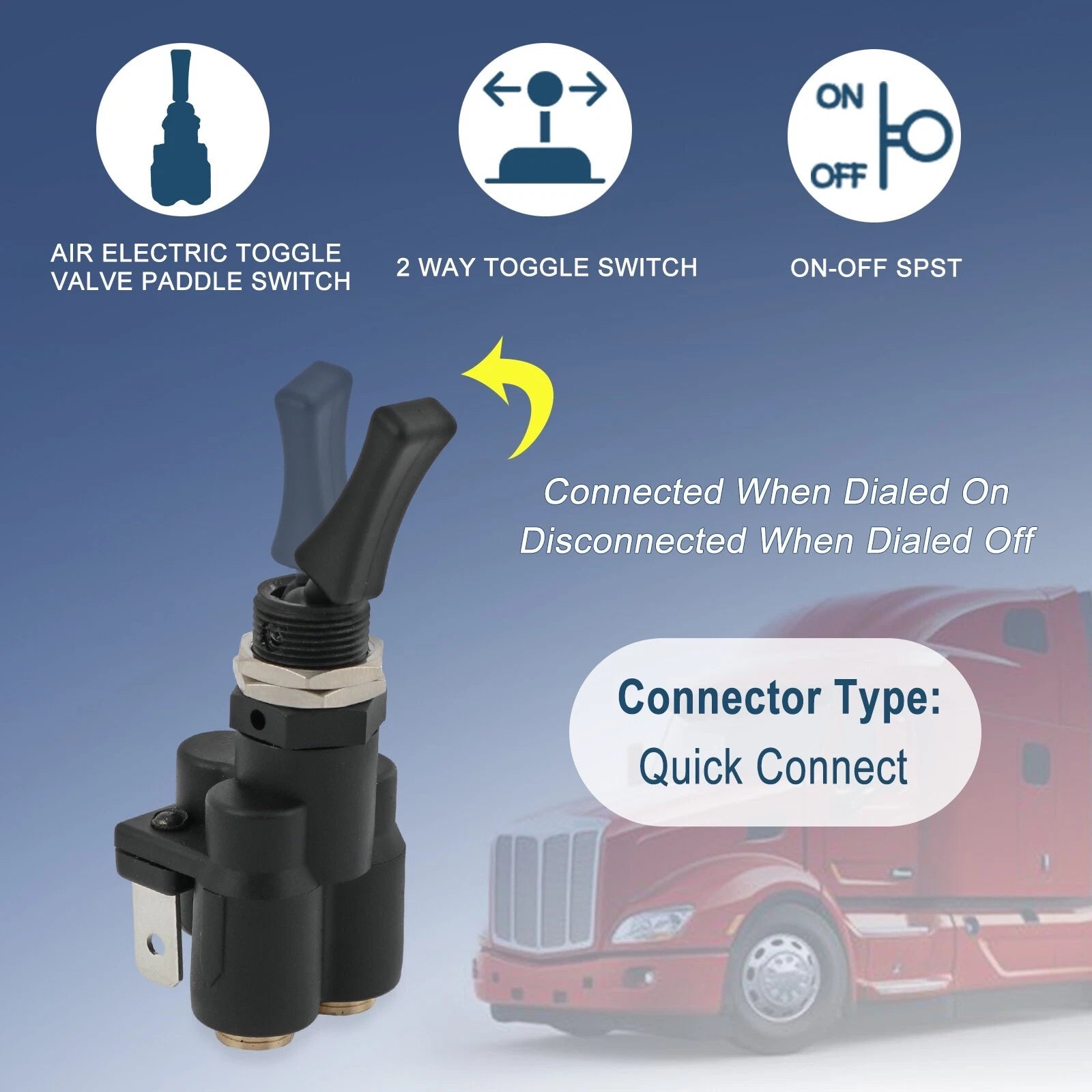 Air Electric Toggle Valve Paddle Switch for Peterbilt Kenworth