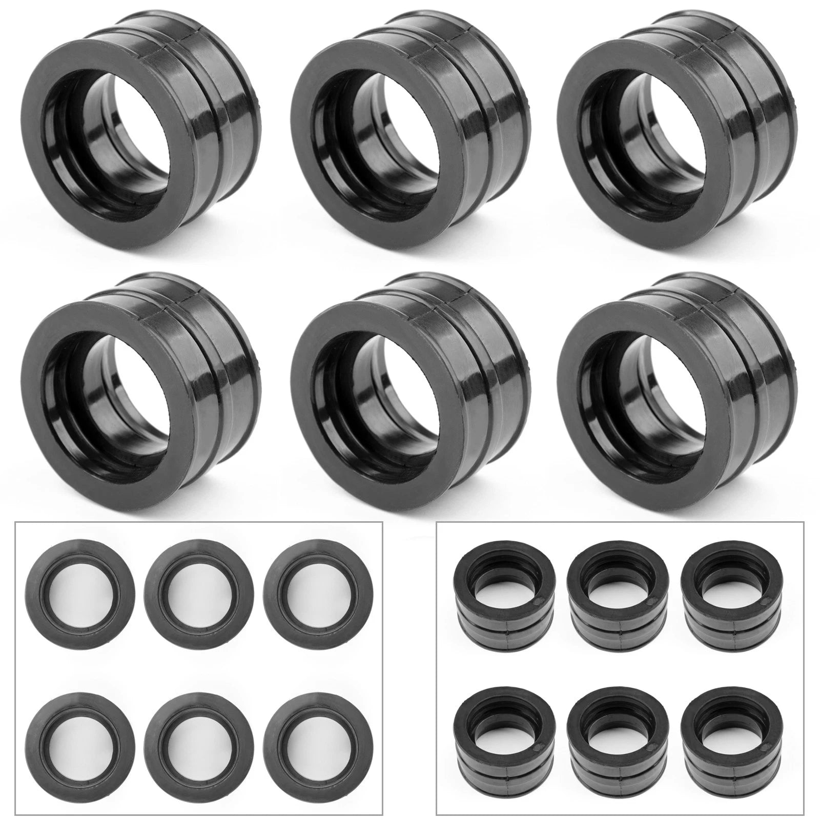 6X Carb Inlet Intake Rubbers for Honda CBX1000 Type CB1 (SC03) (1979–1980)