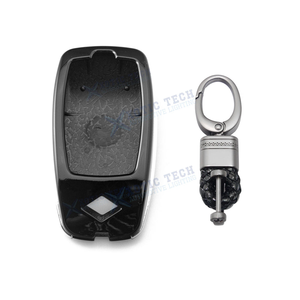 Black ABS Key Fob Shell Cover with Keychain for Mercedes E-Class S-Class (2017–2025)