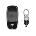 Black ABS Key Fob Shell Cover with Keychain for Mercedes E-Class S-Class (2017–2025)