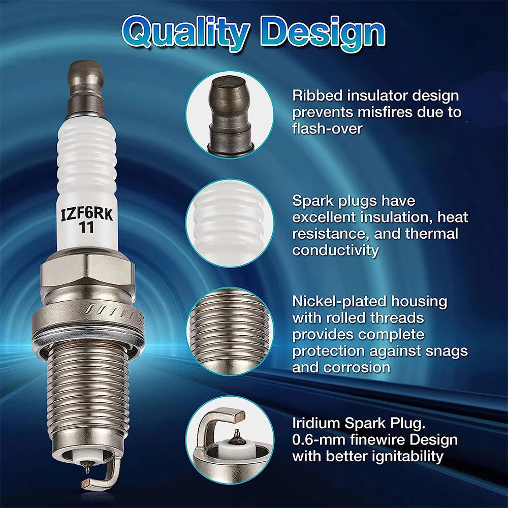 4 PCS Spark Plugs for Honda Civic (2012-2015)
