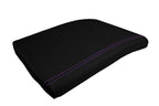 Console Lid Jump Seat Cover for Ford F150 (2004–2008) Carbon Fiber Purple Stitch
