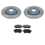 DuraGo Rear Rotors & TRW Pro Low-Met Disc Brake Pads Kit for Audi A4 A5 (2013–2020)
