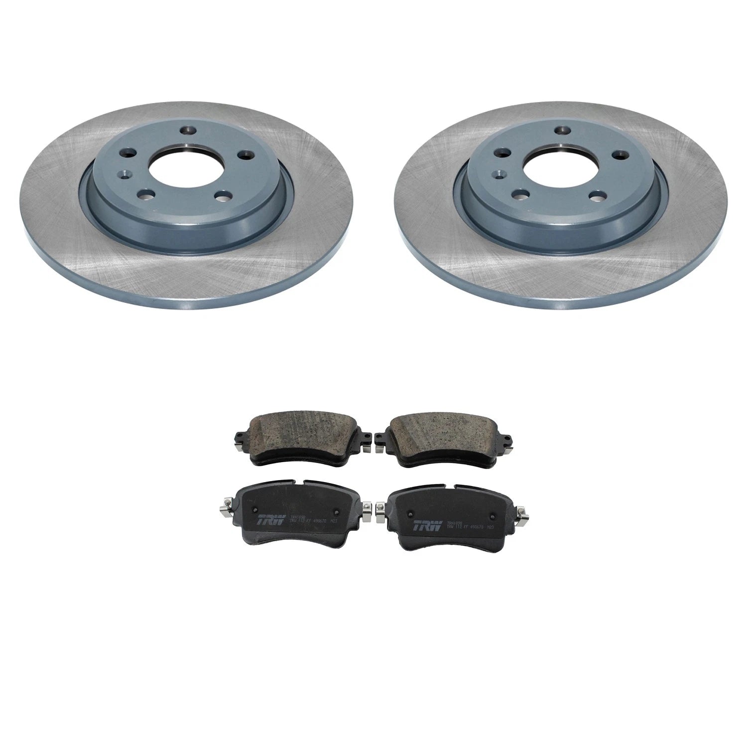 DuraGo Rear Rotors & TRW Pro Low-Met Disc Brake Pads Kit for Audi A4 A5 (2013–2020)