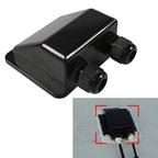Double Wire Cable Entry Gland Box for Solar Panel RV Caravan Black
