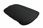 Leather Console Lid Armrest Cover for Ford Mustang (2015–2020) Black Green Stitch