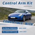 6PCS Camber Arms + Traction Rods for Nissan 350Z Infiniti G35 (2003–2009)