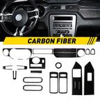 Front Inner Decor Cover Trim for Ford Mustang (2009–2013) Carbon Fiber EXV