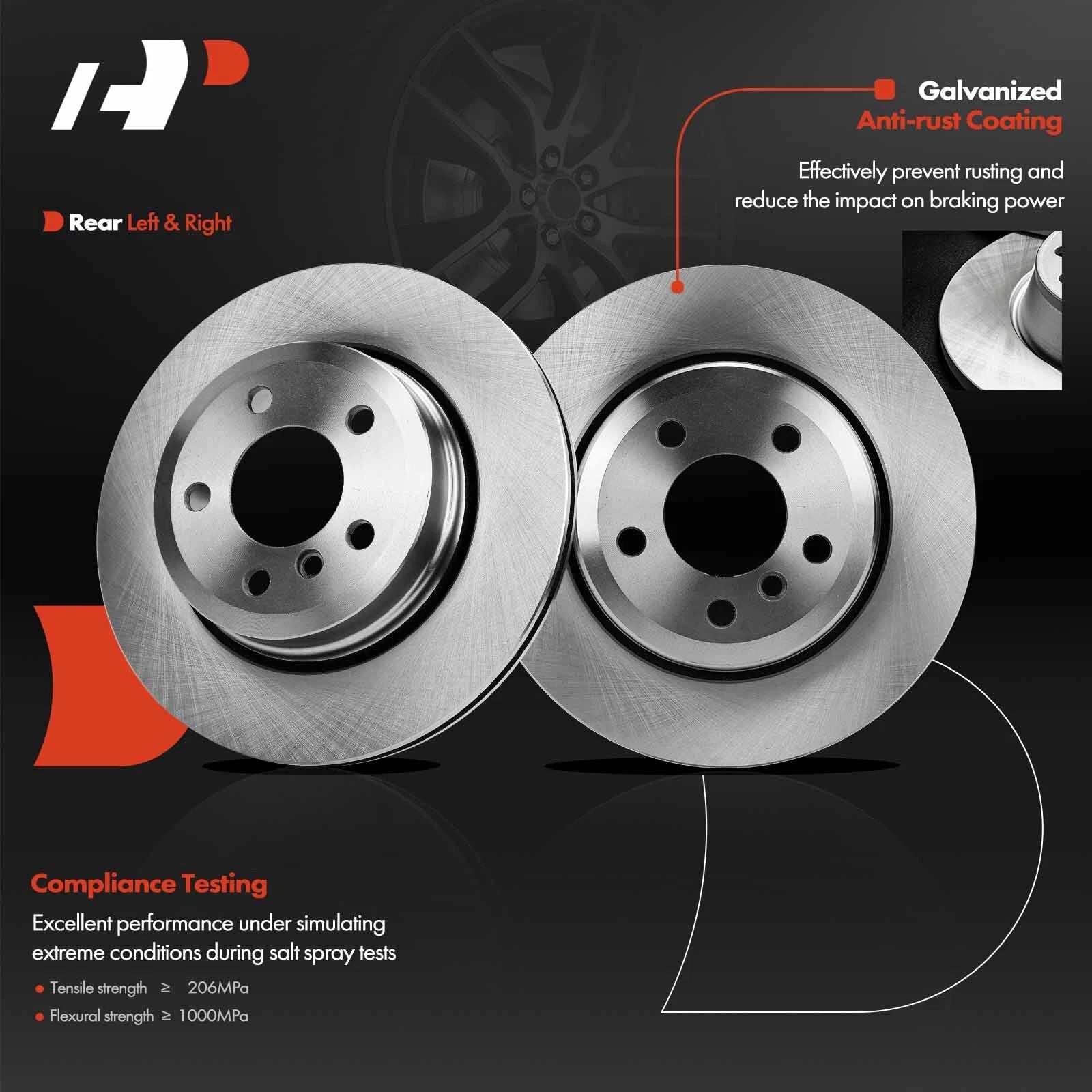 Rear Side Disc Brake Rotor for BMW X3 (2004-2011)