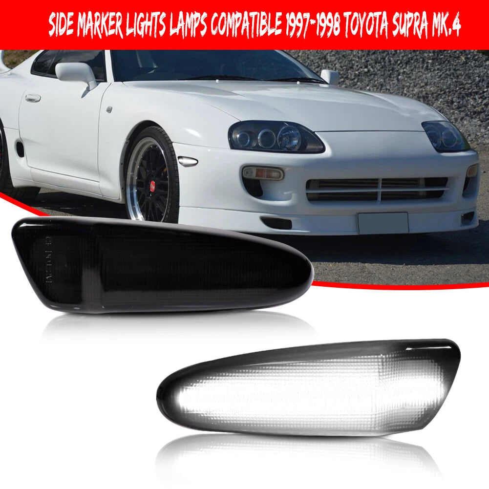 White LED Side Marker Lights for Toyota Supra MK4, Celica