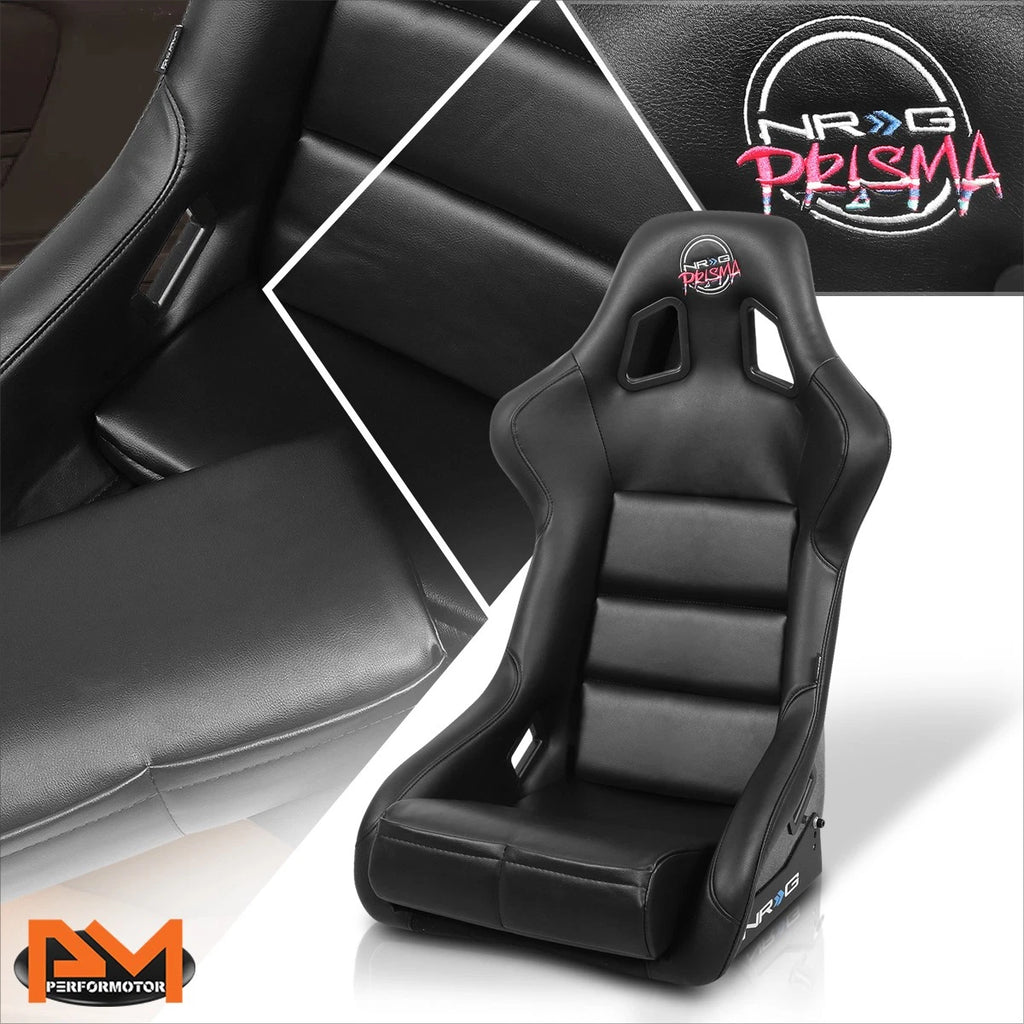 NRG FRP-302BK-V Fixed Back Bucket Seat for Universal Fit (Large Size)