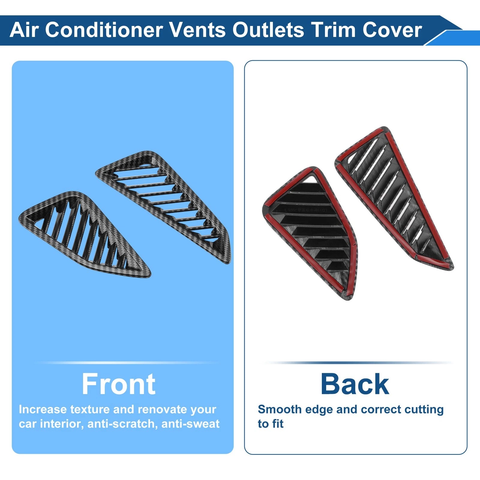 Air Condition Outlet Vent Trim Cover Frame for Toyota Corolla (1 Pair)