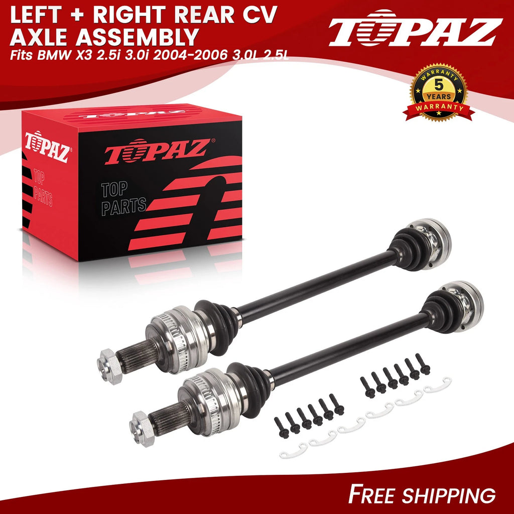 Set of 2 Rear CV Axle Assemblies for BMW X3 (2004–2006)