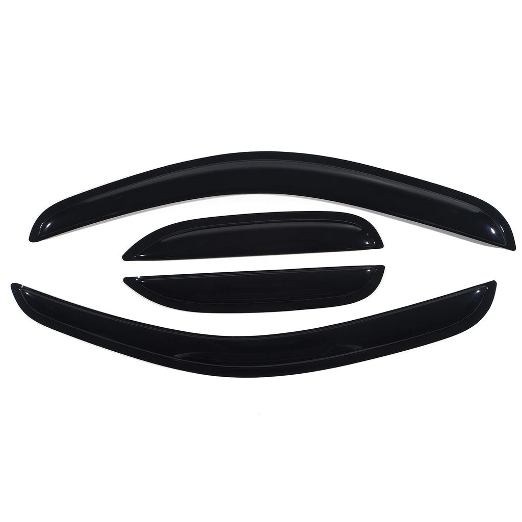 Set of 4 Acrylic Window Visors for Chevy Silverado GMC Sierra (2007–2013)