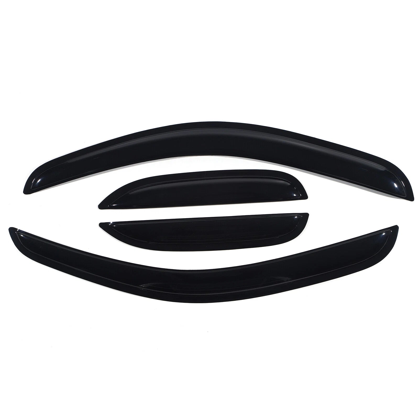 Set of 4 Acrylic Window Visors for Chevy Silverado GMC Sierra (2007–2013)