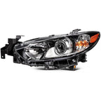 Set of 2 Black Housing Headlights for Mazda 6 (2014–2017)