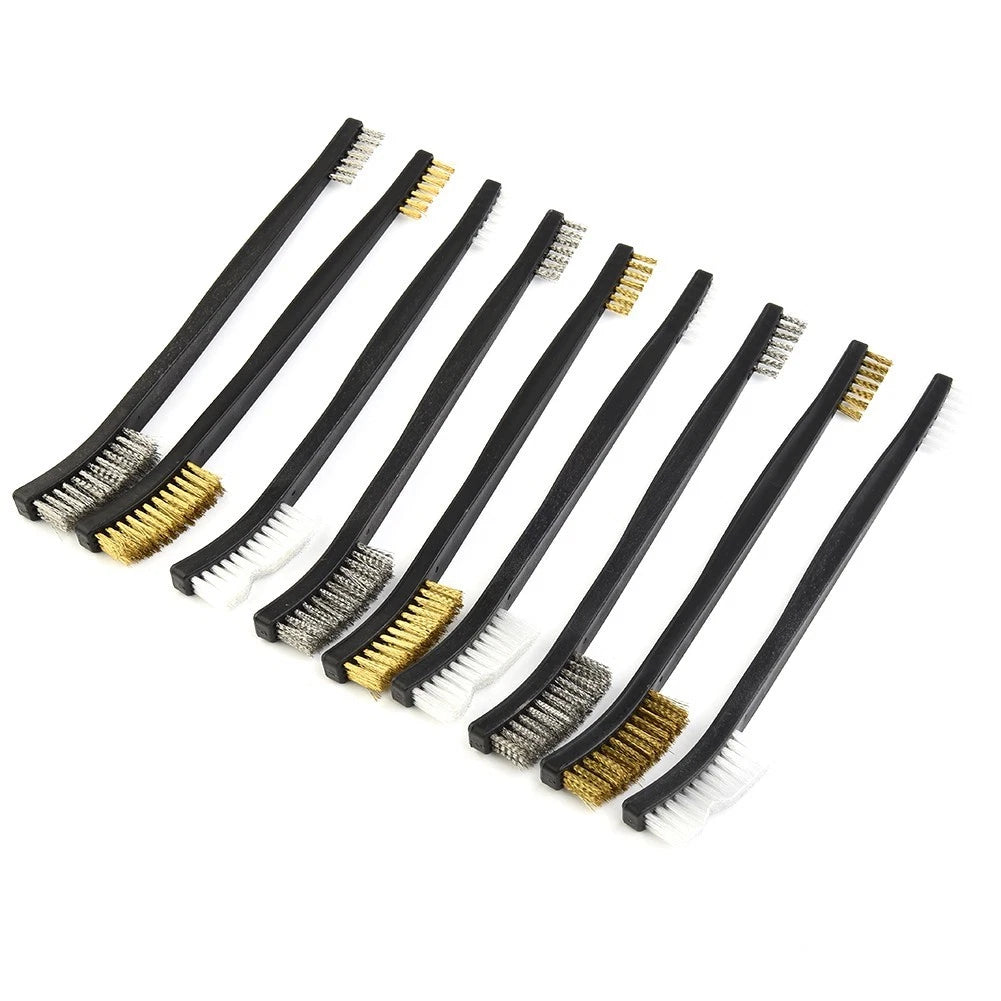 Wire Brushes Set of 4 for Automotive Paint Removal and Thread Cleaning