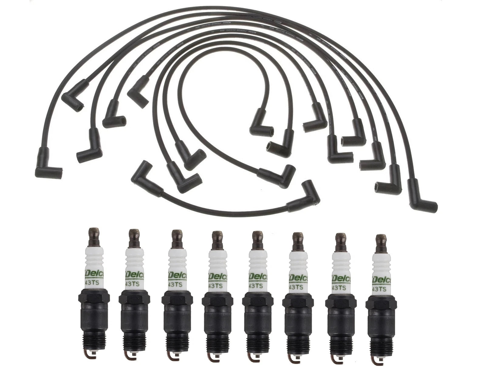 Professional Ignition Wire Set & 8 ACDelco Spark Plugs for Chevy G10 GMC V8 (1971–1995)