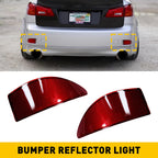 Set of 2 Tail Rear Bumper Reflector Lights for Lexus IS250 IS350 (2006–2013)