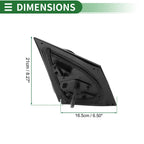 Left Door Mirror for Toyota Corolla (2014–2019) Manual Folding Gloss Black