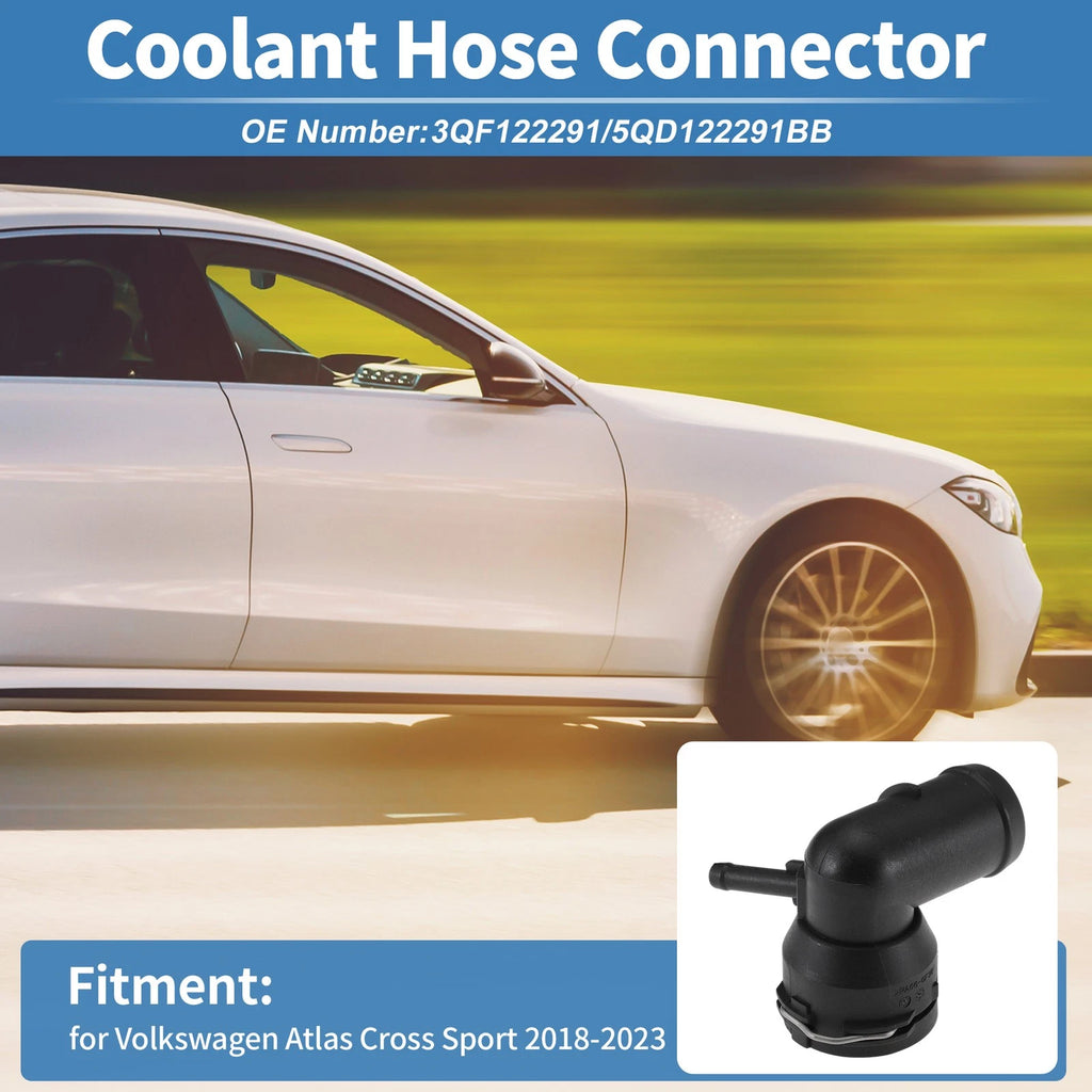 Engine Coolant Hose Connector for Volkswagen Atlas Cross Sport (2018–2023) 3QF122291