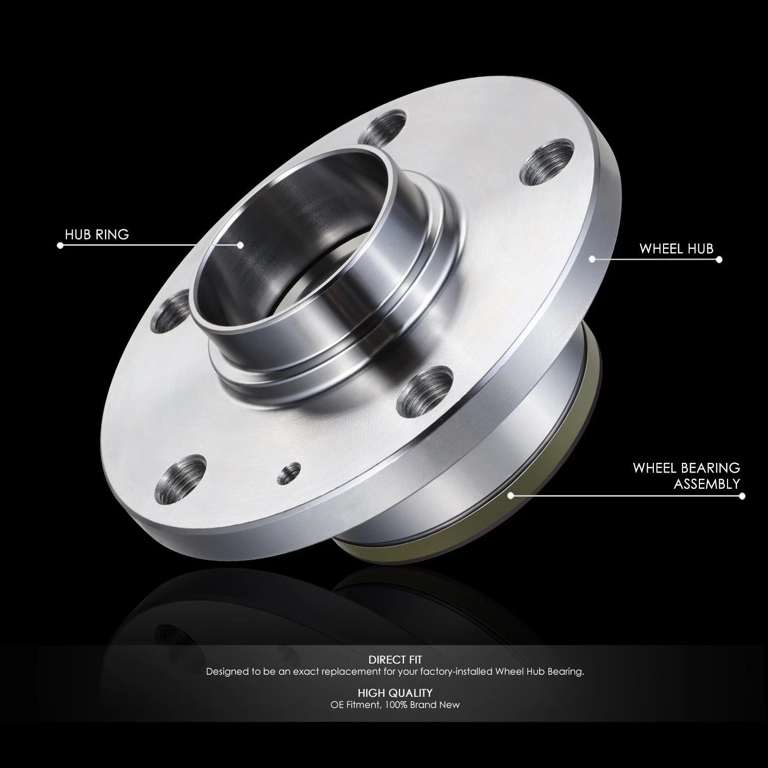 Rear Wheel Bearing & Hub Assembly for Audi Q3, TT, Arteon, Beetle, Eos, Tiguan (2005–2020)