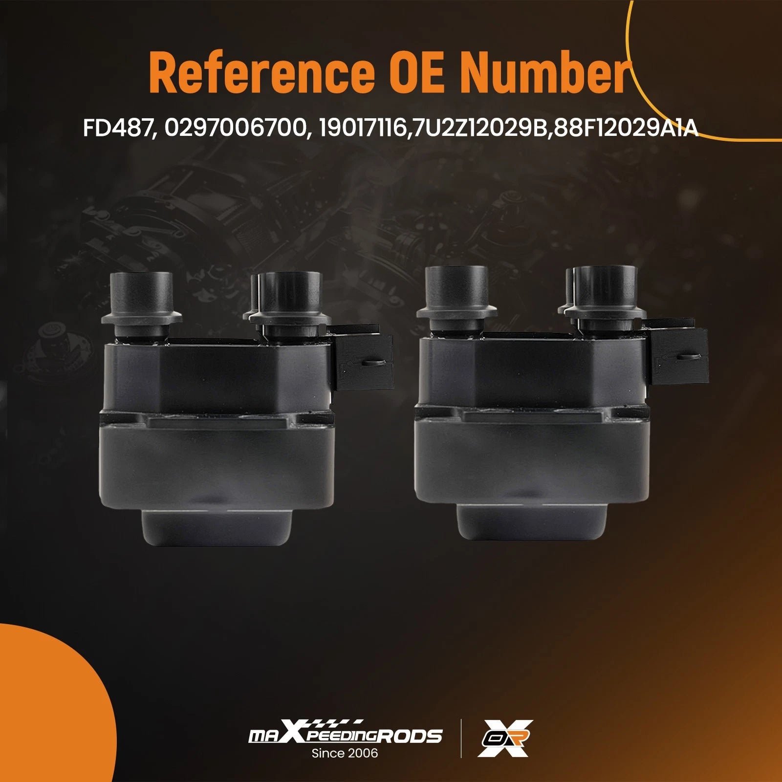 2X Ignition Coils for Ford Ranger, Mazda B2500 (1998-2001)