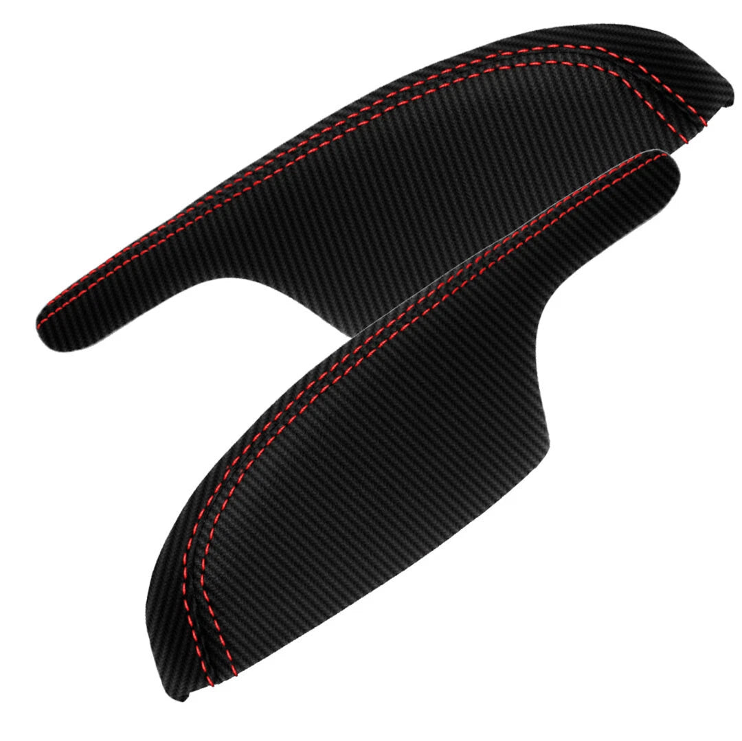 Door Panel Armrest Cover for Acura MDX (2001–2006) Carbon Red Stitch