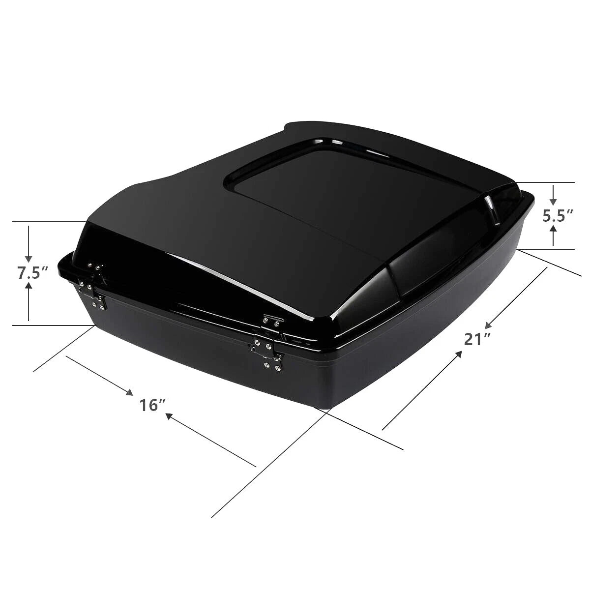 Vivid Black Razor Trunk Pad for Harley Touring Models (1997–2008)