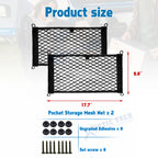 Small Cargo Net for Trunk for Car (2 Pack) (Universal Fit, 2-Piece)