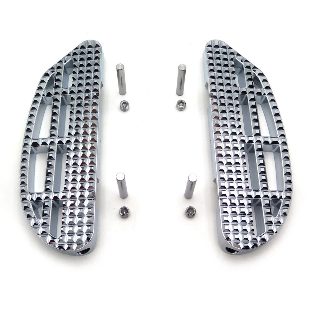 Chrome Knob Leaf Dominator Passenger Footboard for Harley Touring (1993–2019)
